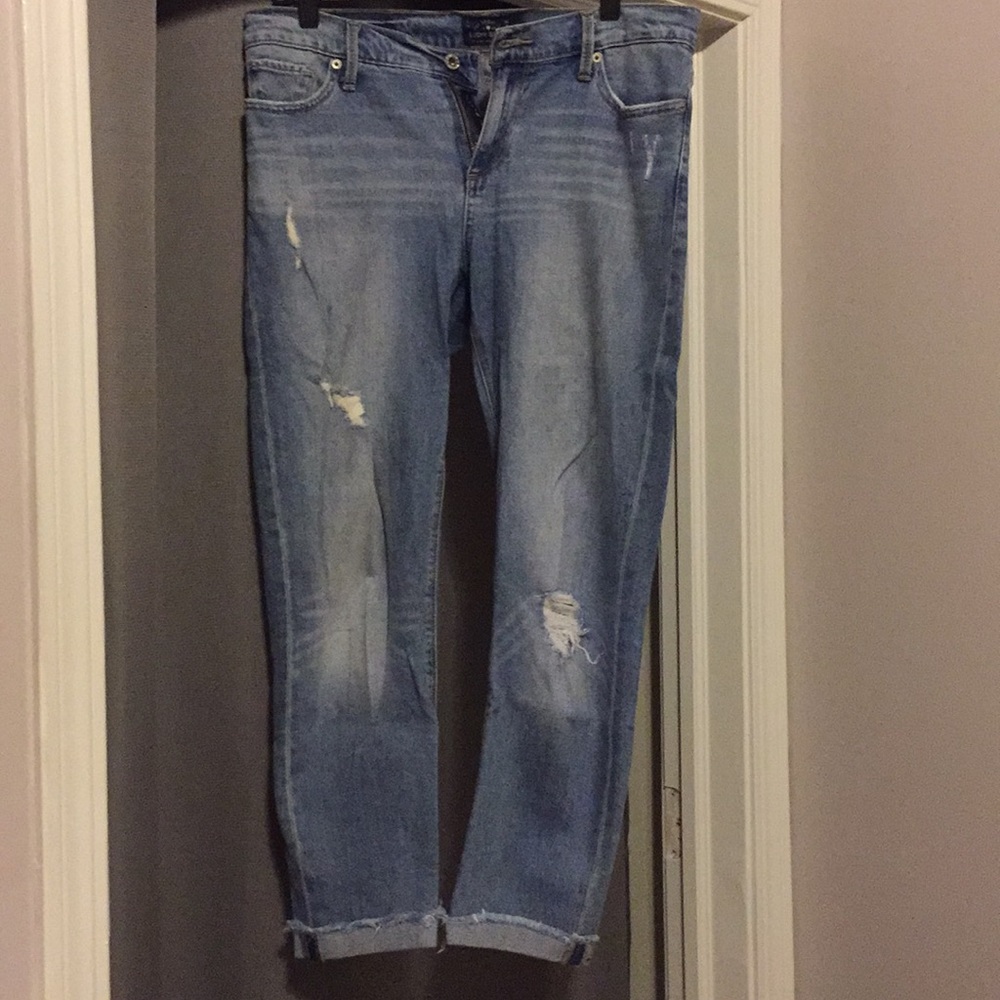 Slightly ripped jeans